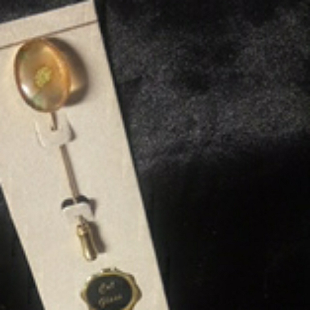 Vintage cut glass stick pin